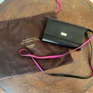 Kate Spade crossbody black and pink purse